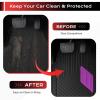 imageCoverado Universal Car Floor Mats  AllWeather Waterproof NonSlip  Easy to Clean RubberTPE Mats for Cars ampamp SUVsPurple