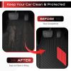 imageCoverado Universal Car Floor Mats  AllWeather Waterproof NonSlip  Easy to Clean RubberTPE Mats for Cars ampamp SUVsRed