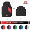 imageCoverado Universal Car Floor Mats  AllWeather Waterproof NonSlip  Easy to Clean RubberTPE Mats for Cars ampamp SUVsRed