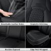 imageCoverado Front Seat Covers Compatible with Tesla Model Y Car Seat Covers 2PC Leatherette Car Seat Cover Seat Protector Custom for Tesla Model Y 2020 2021 2022 2023 2024 Blackwhite