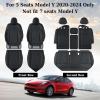 imageCoverado Front Seat Covers Compatible with Tesla Model Y Car Seat Covers 2PC Leatherette Car Seat Cover Seat Protector Custom for Tesla Model Y 2020 2021 2022 2023 2024 Blackwhite