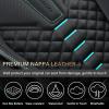 imageCoverado Automotive Seat Covers Car Seat Covers Front Seats Nappa Leather BlackampampPurple Car Seat Cover Waterproof Seat Cushion 2 Pack Front Seat Covers Driver Seat Protector Fit for Most Cars SUVBlackBlue