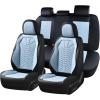 imageCoverado Automotive Seat Covers Car Seat Covers Front Seats Nappa Leather BlackampampPurple Car Seat Cover Waterproof Seat Cushion 2 Pack Front Seat Covers Driver Seat Protector Fit for Most Cars SUVPatchworkBlackBlue