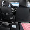 imageCoverado Automotive Seat Covers Car Seat Covers Front Seats Nappa Leather BlackampampPurple Car Seat Cover Waterproof Seat Cushion 2 Pack Front Seat Covers Driver Seat Protector Fit for Most Cars SUVPatchworkBlackPink