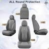 imageCoverado Automotive Seat Covers Car Seat Covers Front Seats Nappa Leather BlackampampPurple Car Seat Cover Waterproof Seat Cushion 2 Pack Front Seat Covers Driver Seat Protector Fit for Most Cars SUVGray