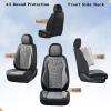 imageCoverado Automotive Seat Covers Car Seat Covers Front Seats Nappa Leather BlackampampPurple Car Seat Cover Waterproof Seat Cushion 2 Pack Front Seat Covers Driver Seat Protector Fit for Most Cars SUVPatchworkBlackGray