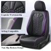 imageCoverado Automotive Seat Covers Car Seat Covers Front Seats Nappa Leather BlackampampPurple Car Seat Cover Waterproof Seat Cushion 2 Pack Front Seat Covers Driver Seat Protector Fit for Most Cars SUVBlackPurple