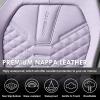 imageCoverado Automotive Seat Covers Car Seat Covers Front Seats Nappa Leather BlackampampPurple Car Seat Cover Waterproof Seat Cushion 2 Pack Front Seat Covers Driver Seat Protector Fit for Most Cars SUVPatchworkGrayPurple