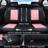 imageCoverado Automotive Seat Covers Car Seat Covers Front Seats Nappa Leather BlackampampPurple Car Seat Cover Waterproof Seat Cushion 2 Pack Front Seat Covers Driver Seat Protector Fit for Most Cars SUVPatchworkBlackPink