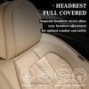 imageCoverado Automotive Seat Covers Car Seat Covers Front Seats Nappa Leather BlackampampPurple Car Seat Cover Waterproof Seat Cushion 2 Pack Front Seat Covers Driver Seat Protector Fit for Most Cars SUVBeige