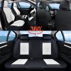 imageCoverado Automotive Seat Covers Car Seat Covers Front Seats Nappa Leather BlackampampPurple Car Seat Cover Waterproof Seat Cushion 2 Pack Front Seat Covers Driver Seat Protector Fit for Most Cars SUVPatchworkBlackWhite