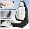 imageCoverado Automotive Seat Covers Car Seat Covers Front Seats Nappa Leather BlackampampPurple Car Seat Cover Waterproof Seat Cushion 2 Pack Front Seat Covers Driver Seat Protector Fit for Most Cars SUVPatchworkBlackWhite