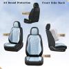 imageCoverado Automotive Seat Covers Car Seat Covers Front Seats Nappa Leather BlackampampPurple Car Seat Cover Waterproof Seat Cushion 2 Pack Front Seat Covers Driver Seat Protector Fit for Most Cars SUVPatchworkBlackBlue