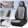 imageCoverado Automotive Seat Covers Car Seat Covers Front Seats Nappa Leather BlackampampPurple Car Seat Cover Waterproof Seat Cushion 2 Pack Front Seat Covers Driver Seat Protector Fit for Most Cars SUVPatchworkBlackGray