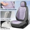 imageCoverado Automotive Seat Covers Car Seat Covers Front Seats Nappa Leather BlackampampPurple Car Seat Cover Waterproof Seat Cushion 2 Pack Front Seat Covers Driver Seat Protector Fit for Most Cars SUVPatchworkGrayPurple