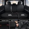 imageCoverado Seat Covers Custom Fit for Tacoma Double CabCrew Cab SRSR5TRD SportTRD OffRoadLimited Seat Cushion Protectors 20052015 Oxford Full Set GrayCanvasBlack