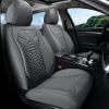 imageCoverado Automotive Seat Covers Car Seat Covers Front Seats Nappa Leather BlackampampPurple Car Seat Cover Waterproof Seat Cushion 2 Pack Front Seat Covers Driver Seat Protector Fit for Most Cars SUVGray