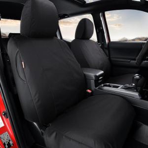 imageCoverado Seat Covers Custom Fit for Tacoma Double CabCrew Cab SRSR5TRD SportTRD OffRoadLimited Seat Cushion Protectors 20052015 Oxford Full Set GrayOxfordBlack