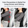 imageCoverado Car Headrest Pillow Ergonomic Memory Foam Car Neck Pillow for Driving Seat with Adjustable Strap Soft PU Leather Breathable Removable Cover Neck Support for Neck Pain Relief