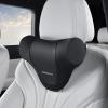 imageCoverado Car Headrest Pillow Ergonomic Memory Foam Car Neck Pillow for Driving Seat with Adjustable Strap Soft PU Leather Breathable Removable Cover Neck Support for Neck Pain Relief