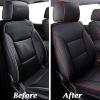 imageCoverado Full Set Seat Covers Faux LeatherBlack Easy InstallWaterproof Custom Fit Chevy SilveradoGMC Sierra 2007201320192025 1500 20202025 2500HD3500HD CrewDoubleExtended CabRedA