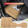 imageCoverado Floor Mats for Cars Deep Dish AllWeather Beige Mats Universal Waterproof Trim to Fit Automotive Mats for Cars SUV Trucks Durable Floor Liner Car Accessories Full Sets 3PCSBeige