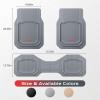 imageCoverado Floor Mats for Cars Deep Dish AllWeather Beige Mats Universal Waterproof Trim to Fit Automotive Mats for Cars SUV Trucks Durable Floor Liner Car Accessories Full Sets 3PCSGray
