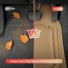 imageCoverado Floor Mats for Cars Deep Dish AllWeather Beige Mats Universal Waterproof Trim to Fit Automotive Mats for Cars SUV Trucks Durable Floor Liner Car Accessories Full Sets 3PCSBeige