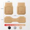 imageCoverado Floor Mats for Cars Deep Dish AllWeather Beige Mats Universal Waterproof Trim to Fit Automotive Mats for Cars SUV Trucks Durable Floor Liner Car Accessories Full Sets 3PCSBeige