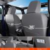 imageCoverado JK Seat Covers 4 Door Fullset for Jeep Wrangler Waterproof Leather Car Seat Protector for Truck Automotive Seat Custions Custom Fit for 20132017 Jeep Wrangler Full CoverageGrayGray