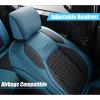 imageCoverado JK Seat Covers 4 Door Fullset for Jeep Wrangler Waterproof Leather Car Seat Protector for Truck Automotive Seat Custions Custom Fit for 20132017 Jeep Wrangler Full CoverageGrayBlue