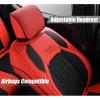 imageCoverado JK Seat Covers 4 Door Fullset for Jeep Wrangler Waterproof Leather Car Seat Protector for Truck Automotive Seat Custions Custom Fit for 20132017 Jeep Wrangler Full CoverageGrayRed
