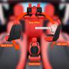 imageCoverado JK Seat Covers 4 Door Fullset for Jeep Wrangler Waterproof Leather Car Seat Protector for Truck Automotive Seat Custions Custom Fit for 20132017 Jeep Wrangler Full CoverageGrayRed
