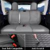 imageCoverado JK Seat Covers 4 Door Fullset for Jeep Wrangler Waterproof Leather Car Seat Protector for Truck Automotive Seat Custions Custom Fit for 20132017 Jeep Wrangler Full CoverageGrayGray