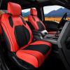 imageCoverado JK Seat Covers 4 Door Fullset for Jeep Wrangler Waterproof Leather Car Seat Protector for Truck Automotive Seat Custions Custom Fit for 20132017 Jeep Wrangler Full CoverageGrayRed