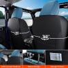 imageCoverado JK Seat Covers 4 Door Fullset for Jeep Wrangler Waterproof Leather Car Seat Protector for Truck Automotive Seat Custions Custom Fit for 20132017 Jeep Wrangler Full CoverageGrayBlue