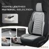 imageCoverado Car Seat Covers Full Set Universal Seat Covers for Cars Car Seat Protector Waterproof Nappa Car Seat Cushion Car Seat Covers Front Seats and Back Fit for Most Cars Trucks SUV BlackampampBlueBlackGrayLine