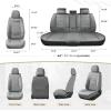 imageCoverado Car Seat Covers Full Set Universal Seat Covers for Cars Car Seat Protector Waterproof Nappa Car Seat Cushion Car Seat Covers Front Seats and Back Fit for Most Cars Trucks SUV BlackampampBlueGrayLine