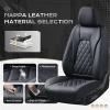 imageCoverado Car Seat Covers Full Set Universal Seat Covers for Cars Car Seat Protector Waterproof Nappa Car Seat Cushion Car Seat Covers Front Seats and Back Fit for Most Cars Trucks SUV BlackampampBlueBlackGrid