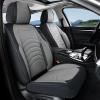 imageCoverado Car Seat Covers Full Set Universal Seat Covers for Cars Car Seat Protector Waterproof Nappa Car Seat Cushion Car Seat Covers Front Seats and Back Fit for Most Cars Trucks SUV BlackampampBlueBlackGray