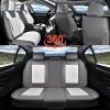 imageCoverado Car Seat Covers Full Set Universal Seat Covers for Cars Car Seat Protector Waterproof Nappa Car Seat Cushion Car Seat Covers Front Seats and Back Fit for Most Cars Trucks SUV BlackampampBlueGrayWhiteGrid