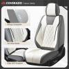 imageCoverado Car Seat Covers Full Set Universal Seat Covers for Cars Car Seat Protector Waterproof Nappa Car Seat Cushion Car Seat Covers Front Seats and Back Fit for Most Cars Trucks SUV BlackampampBlueGrayWhiteGrid