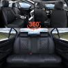 imageCoverado Car Seat Covers Full Set Universal Seat Covers for Cars Car Seat Protector Waterproof Nappa Car Seat Cushion Car Seat Covers Front Seats and Back Fit for Most Cars Trucks SUV BlackampampBlueBlackGrid