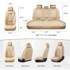 imageCoverado Car Seat Covers Full Set Universal Seat Covers for Cars Car Seat Protector Waterproof Nappa Car Seat Cushion Car Seat Covers Front Seats and Back Fit for Most Cars Trucks SUV BlackampampBlueBeigeGrid