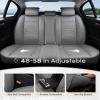 imageCoverado Car Seat Covers Full Set Universal Seat Covers for Cars Car Seat Protector Waterproof Nappa Car Seat Cushion Car Seat Covers Front Seats and Back Fit for Most Cars Trucks SUV BlackampampBlueGrayLine