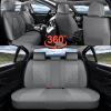 imageCoverado Car Seat Covers Full Set Universal Seat Covers for Cars Car Seat Protector Waterproof Nappa Car Seat Cushion Car Seat Covers Front Seats and Back Fit for Most Cars Trucks SUV BlackampampBlueGrayGrid