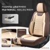 imageCoverado Car Seat Covers Full Set Universal Seat Covers for Cars Car Seat Protector Waterproof Nappa Car Seat Cushion Car Seat Covers Front Seats and Back Fit for Most Cars Trucks SUV BlackampampBlueCoffeeBeigeLine