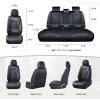 imageCoverado Car Seat Covers Full Set Universal Seat Covers for Cars Car Seat Protector Waterproof Nappa Car Seat Cushion Car Seat Covers Front Seats and Back Fit for Most Cars Trucks SUV BlackampampBlueBlackGrid