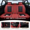 imageCoverado Car Seat Covers Full Set Universal Seat Covers for Cars Car Seat Protector Waterproof Nappa Car Seat Cushion Car Seat Covers Front Seats and Back Fit for Most Cars Trucks SUV BlackampampBlueRedBlack