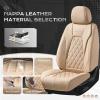 imageCoverado Car Seat Covers Full Set Universal Seat Covers for Cars Car Seat Protector Waterproof Nappa Car Seat Cushion Car Seat Covers Front Seats and Back Fit for Most Cars Trucks SUV BlackampampBlueBeigeGrid